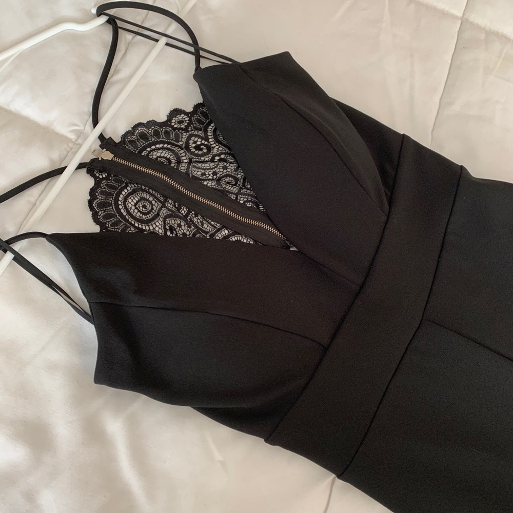 Black jumpsuit w lace open back